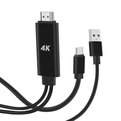 Black Usb Type Hdmi Hdtv Cable Adapter