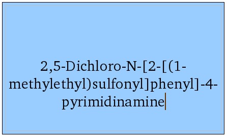2,5-Dichloro-N-[2-[(1-Methylethyl)Sulfonyl]Phenyl]-4-Pyrimidinamine Application: Industrial
