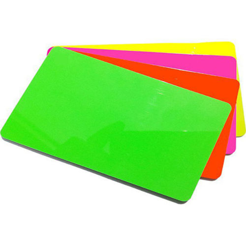 Black-Red Coloured Fluroscent Pvc Card