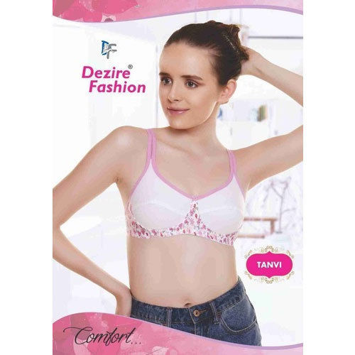 White Ladies Hosiery Printed Bra