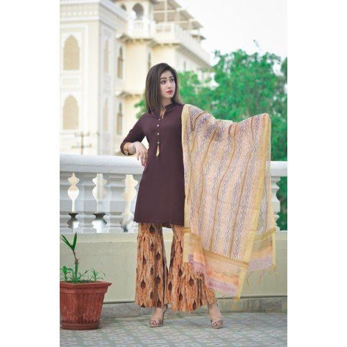 Rayon Readymade Designer Ladies Sarara Suit