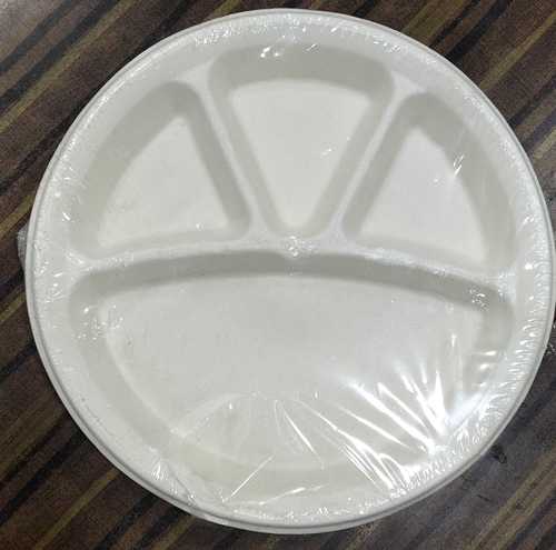 Bagasse Disposable White Plates