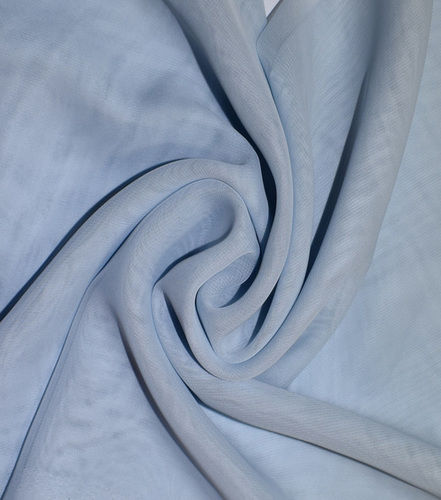 Grey Plain Pattern Chiffon Fabric