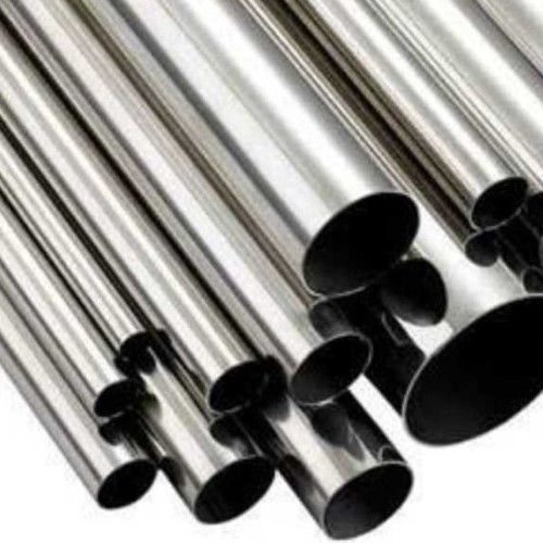 Grey Round Shape Stainless Steel Pipes