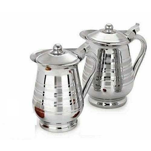 Silver Stainless Steel Water Jug