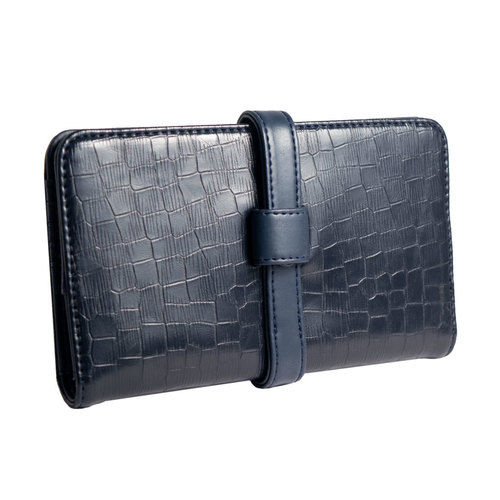 Black Faux Croc Leather Ladies Wallet