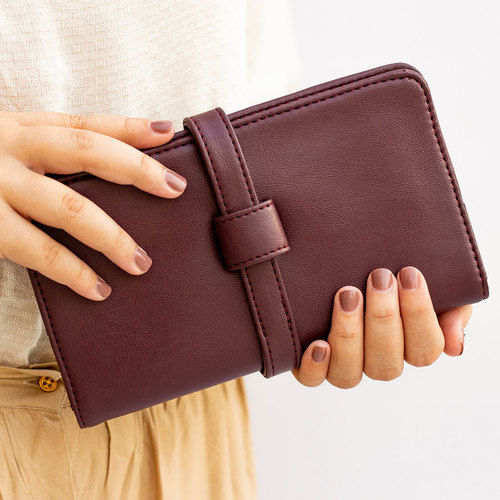 Maroon Ladies Clutch, Wallet (Maroon)