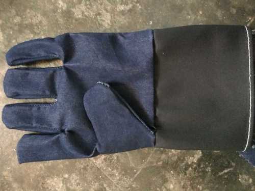 Blue Plain Jeans Hand Gloves