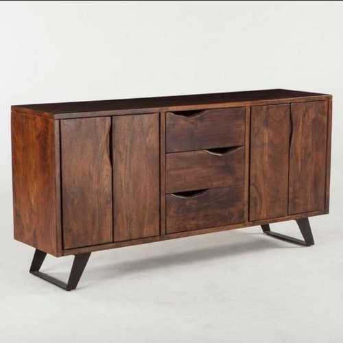 Dark Brown Wooden Body Side Board 