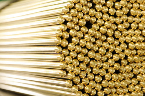 Round Golden Color Brass Rod