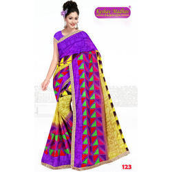 Multi-Color Ladies Printed Synthetic Saree