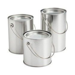 Silver Food Tin Container