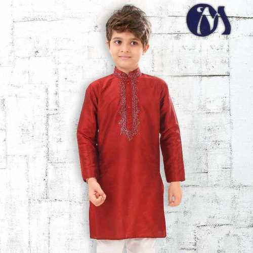 Boys Silk Kurta Pajama Age Group: Utpo 10 Years