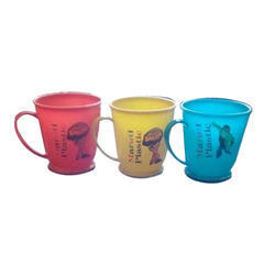 Red Fine Finish Plastic Printed Cups