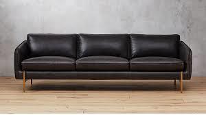 Black Living Room Leather Sofa 