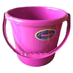 Non Breakable Pink Plastic Bucket Hardness: Rigid