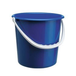 Plain Blue Plastic Bucket Hardness: Rigid