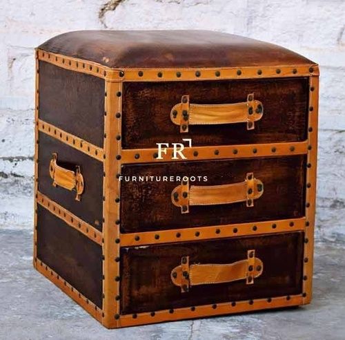 Attractive Look Leather Ottoman