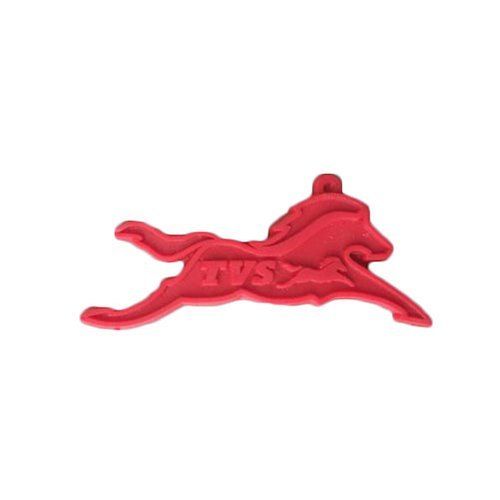 Red Fine Finish Rubber Promotional Keychain