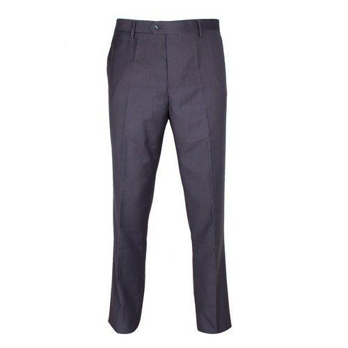 Grey Mens Cotton Formal Pant