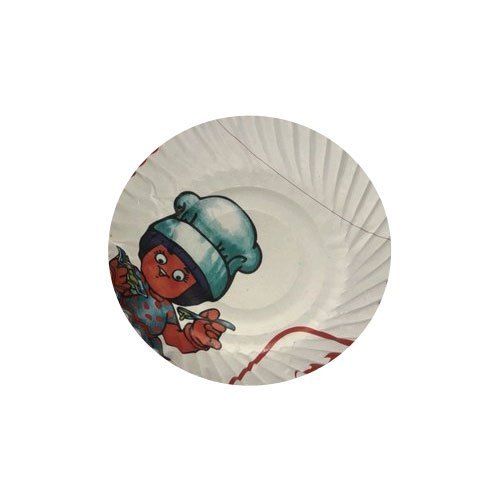 White Printed Disposable Paper Plate