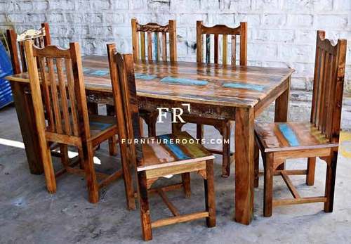 Handmade Vintage Restaurant Furniture - Dining Table Set