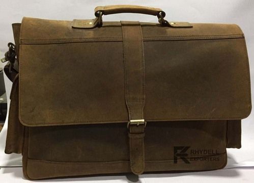  ब्राउन लेदर लैपटॉप बैग (15. 8 इंच) 