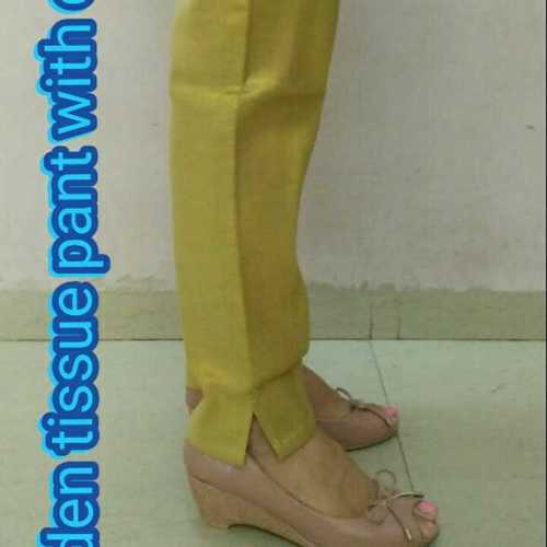 golden tissue pants with cotton lining 576