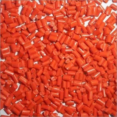 Orange Colored Plastic Granules