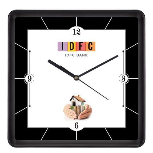 Square Plastic Decorative Wall Clock