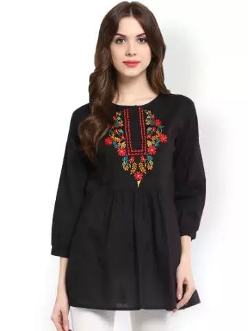 Black Color Ladies Tops Length: Various Length Are Available Inch (In)