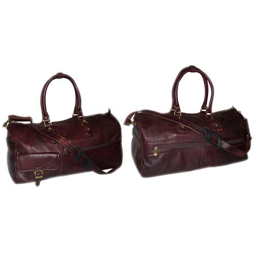 Brown Spacious Leather Travel Bags