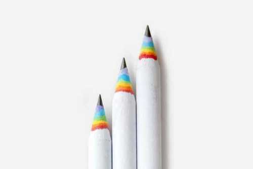 Black Recycled Paper Rainbow Pencils