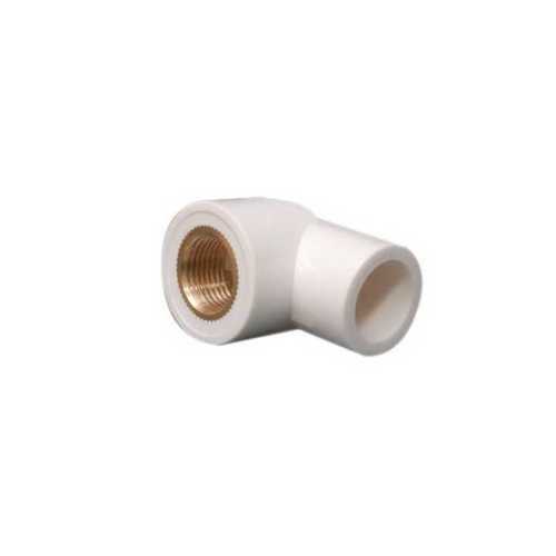 White Upvc Brass Elbow Fitting