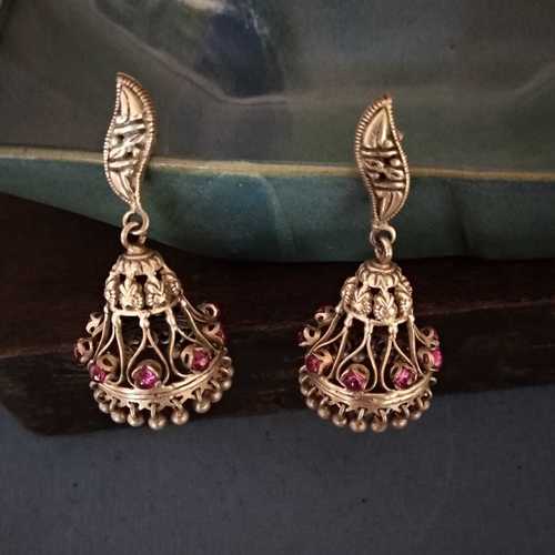 Antique Oxidized Silver Jhumka Gender: Women