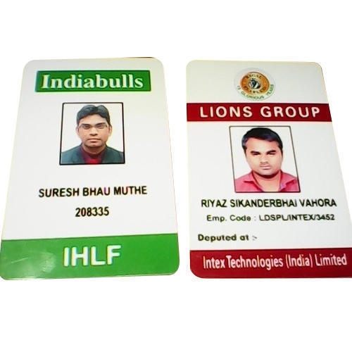 Rectangular Shape Office Id Cards For Identity Of Staff In Various Areas