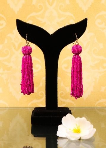 Metal And Beads Earrings