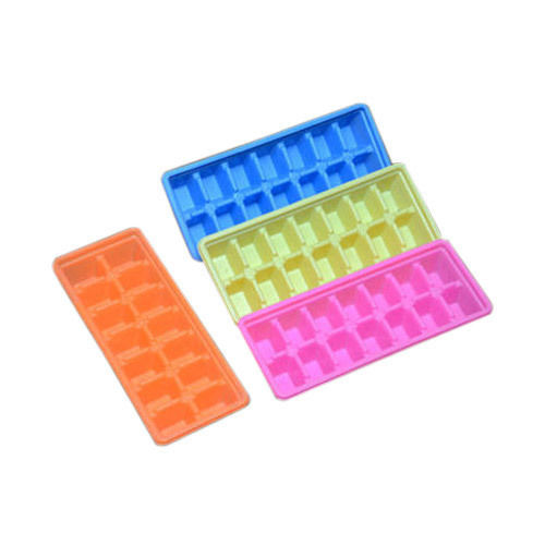 Blue Rectangular Plastic Ice Tray