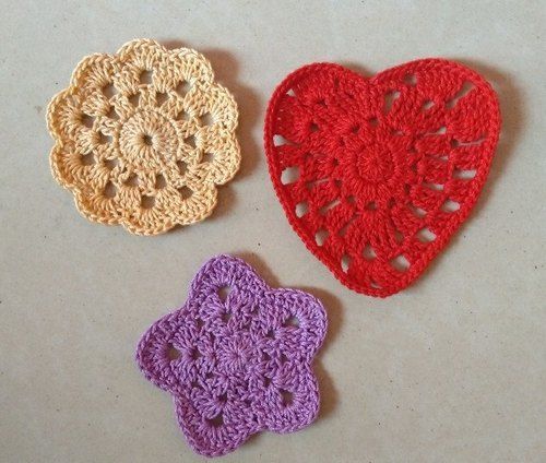 Multicolors Handmade Crochet Tea Coasters