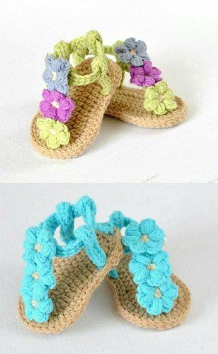 Multicolor Handmade Designer Crochet Baby Booties