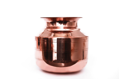 Impeccable Finish Copper Pot (20 Inch) Length: 9 Inch (In)