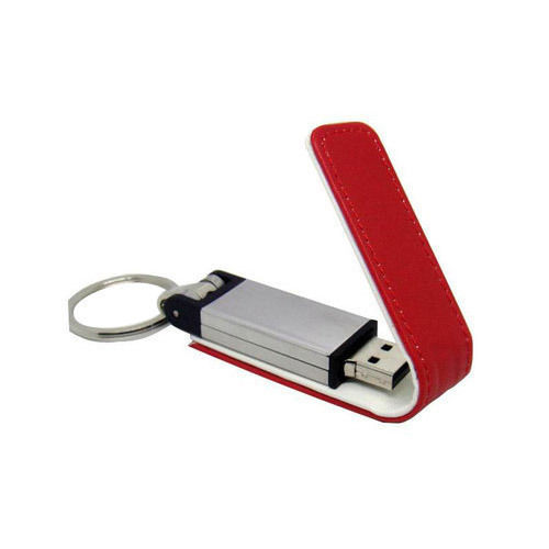 Red Leather Pen Drive