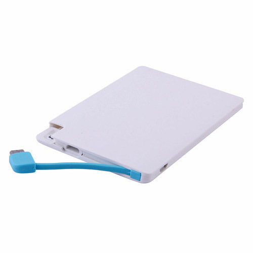 White Ultra Compact Card Power Bank