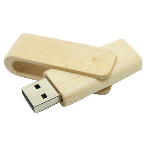 Wooden Swivel Pen Drive