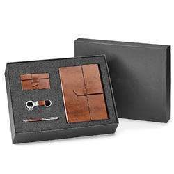 Brown / Black 4 In 1 Leather Corporate Gifts