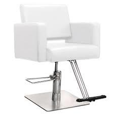 Powder Coated Barber Salon Chairs (White Color)