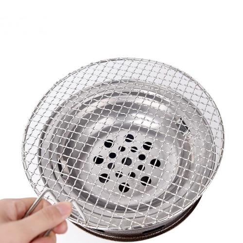 Crimped Barbecue Wire Mesh Grill With Handle