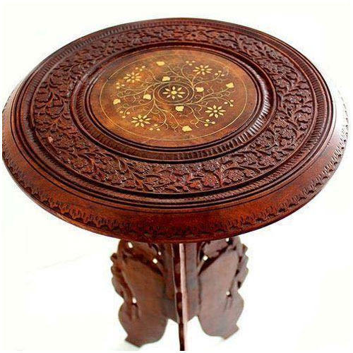 Polished Designer Wooden Handicraft Table