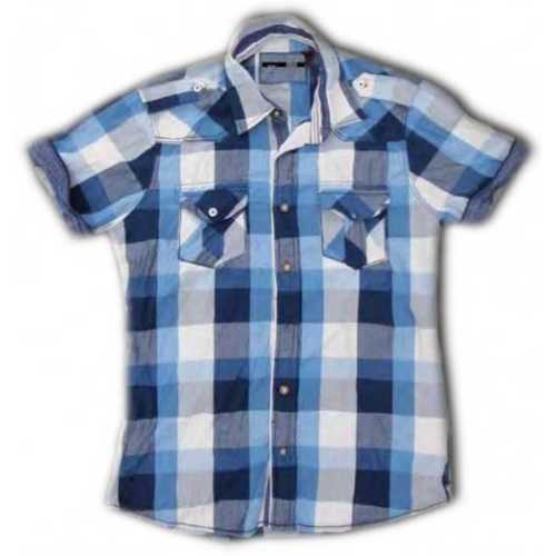 Half Sleeve Check Kids Shirt Collar Style: Standard