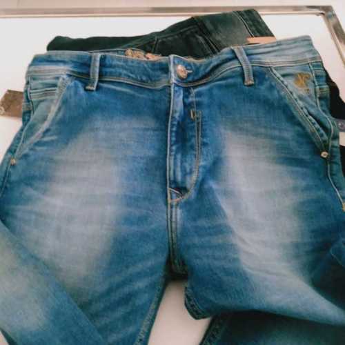 Blue Straight Fit Stretchable Jeans Pant